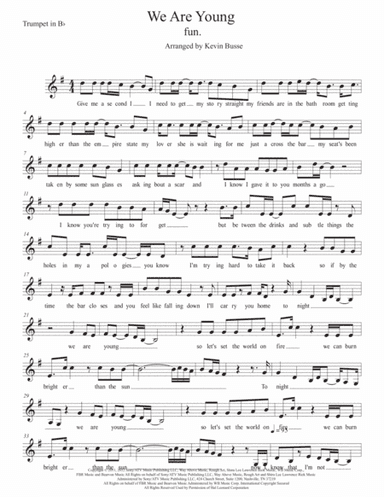 We Are Young (arr. Kevin Busse)