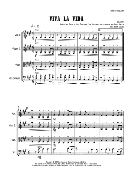 Viva La Vida (arr. Alison Gillies)