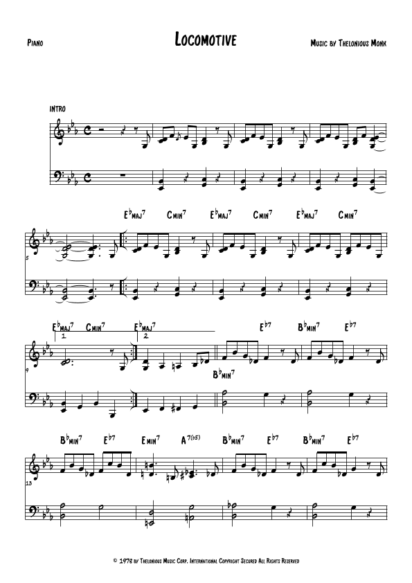 Locomotive (arr. The Sheet Music Library)