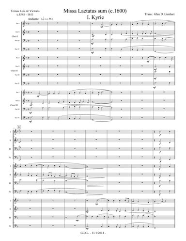 Missa Laetatus Sum (arr. Glen D. Lienhart)