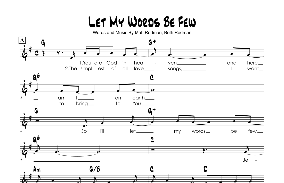 Let My Words Be Few (you Are God In Heaven) (arr. Brian Kim)