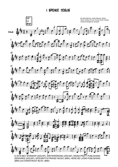I Speak Jesus (arr. by Ezequiel zeferino edição)