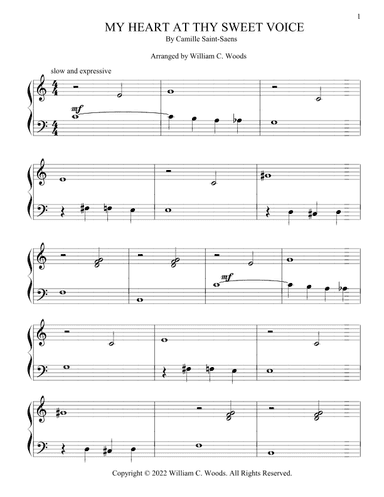 My Heart at Thy Sweet Voice (arr. William C. Woods)