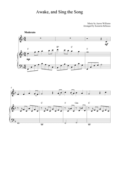 Awake, and Sing the Song (arr. Kaiserin Rebecca)