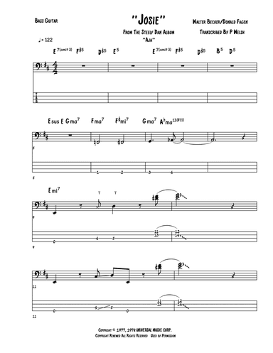Josie (arr. P Welsh)