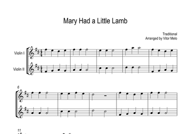 Mary Had a Little Lamb (arr. Vitor Melo)