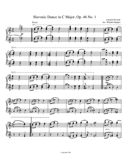 Dvorak Slavonic Dance C Major, Op 46 No. 1 (arr. Dr. Walden Hughes)