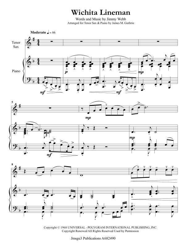 Wichita Lineman (arr. James M. Guthrie)