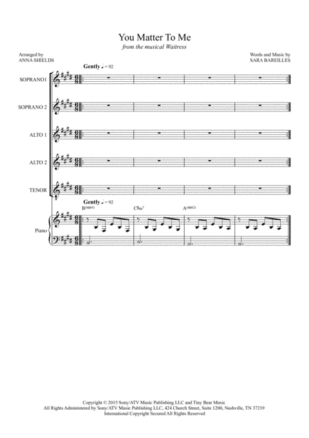 You Matter To Me (arr. Anna Shields)