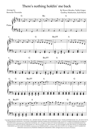 There's Nothing Holdin' Me Back (arr. Bernardo Thronicke)