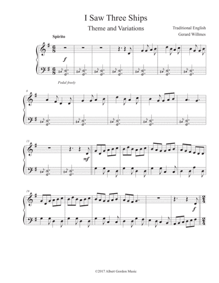 I Saw Three Ships (arr. Gerard Willmes)