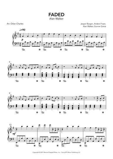 Faded (arr. Orlan Charles)