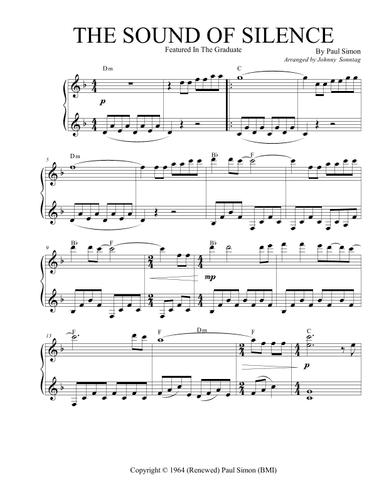 The Sound Of Silence (arr. Johnny Sonntag)