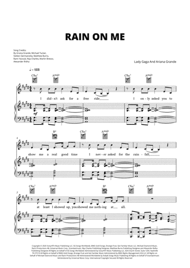 Rain On Me (arr. Cadenza Editions)