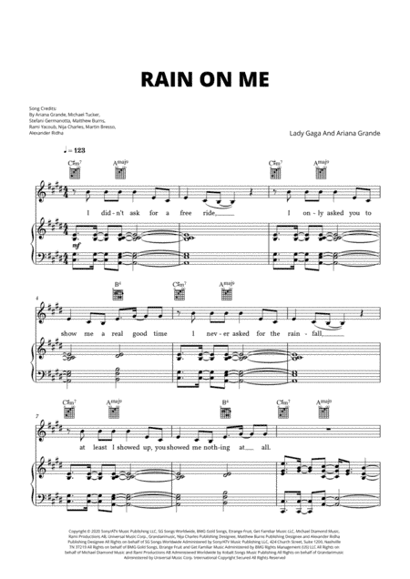 Rain On Me (arr. Cadenza Editions)