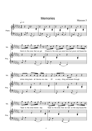 Memories (arr. Maroon 5)
