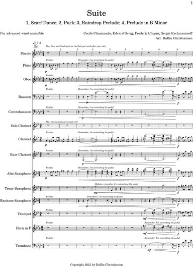 Suite (conductor's score) (arr. Dallin Christiansen)