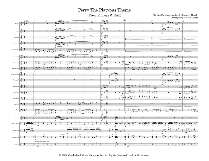 Perry The Platypus Theme (arr. Allison Laibly)