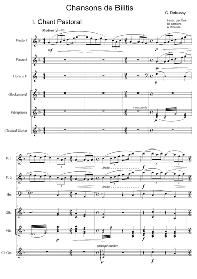 Chanson de Bilitis (arr. Antonello Rizzella)