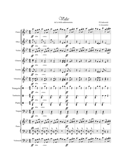 Sleeping Beauty Valse. Only score - Score Only (arr. Ester Alessandrini)