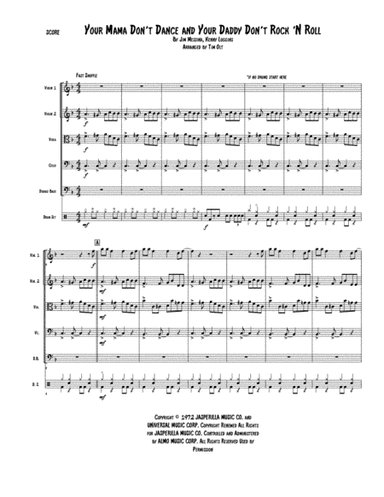 Your Mama Don't Dance (arr. Tim Olt)