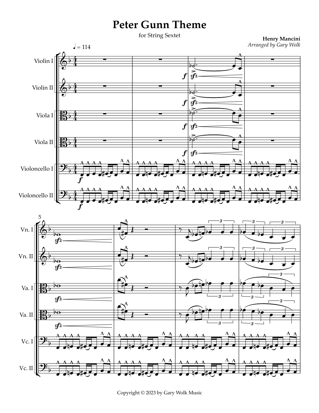 Peter Gunn (arr. Gary Wolk)