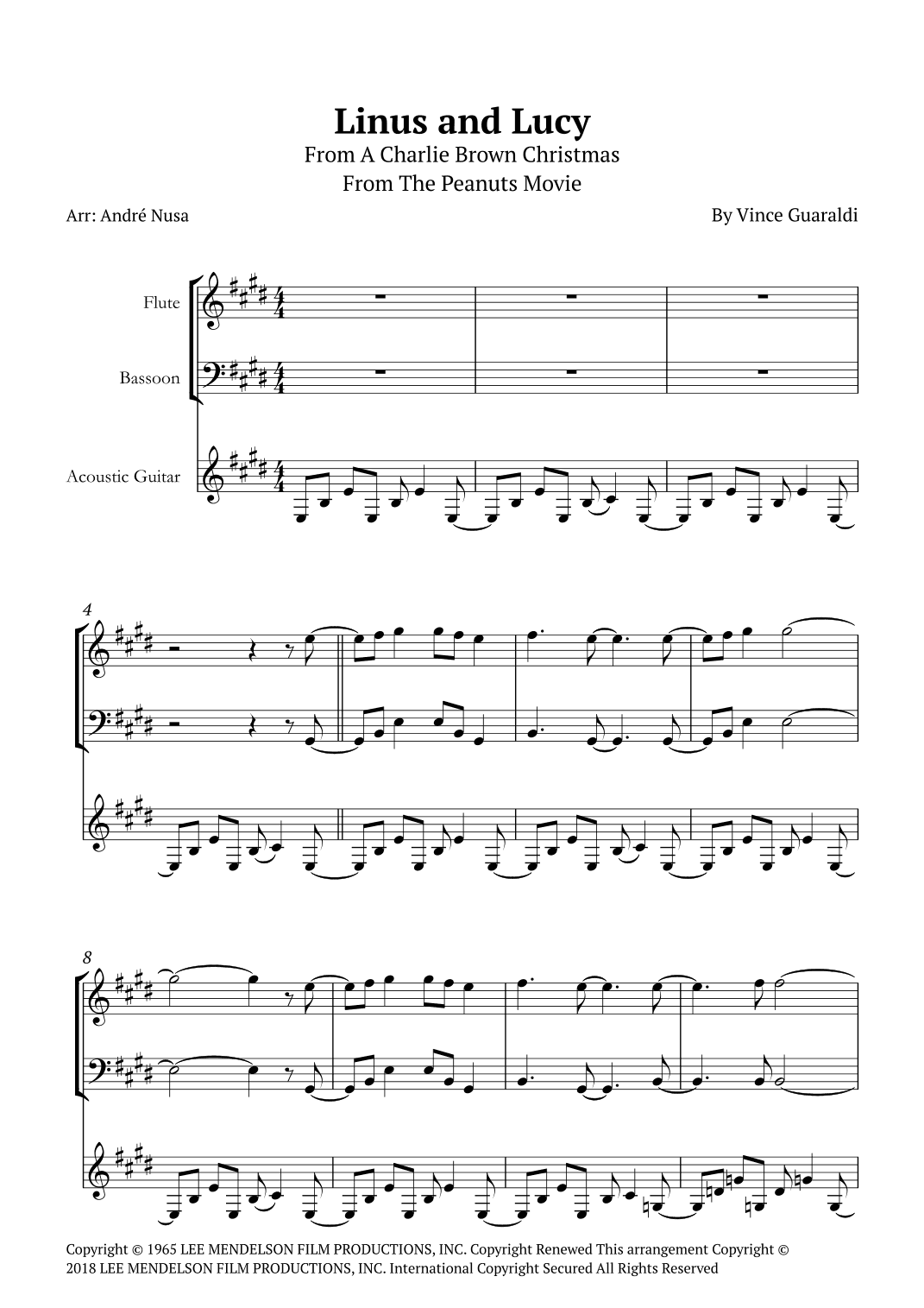 Linus And Lucy (arr. André Nusa)