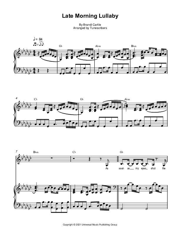 Late Morning Lullaby (arr. Tunescribers)