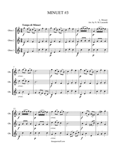 Minuet #3 (arr. Nick Lacanski)