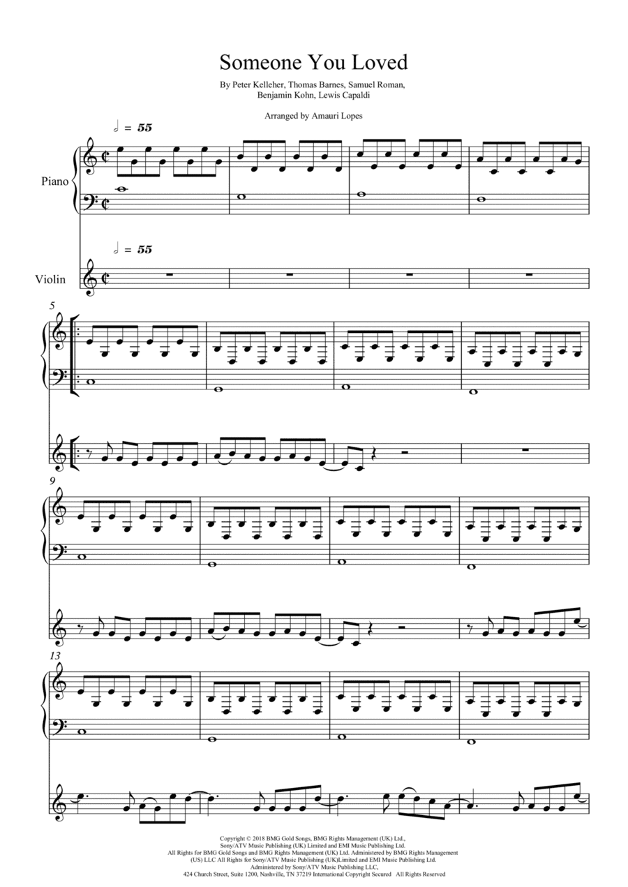 Someone You Loved (arr. Amauri Lopes)