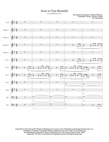 Scars To Your Beautiful (arr. Rob Dietz)