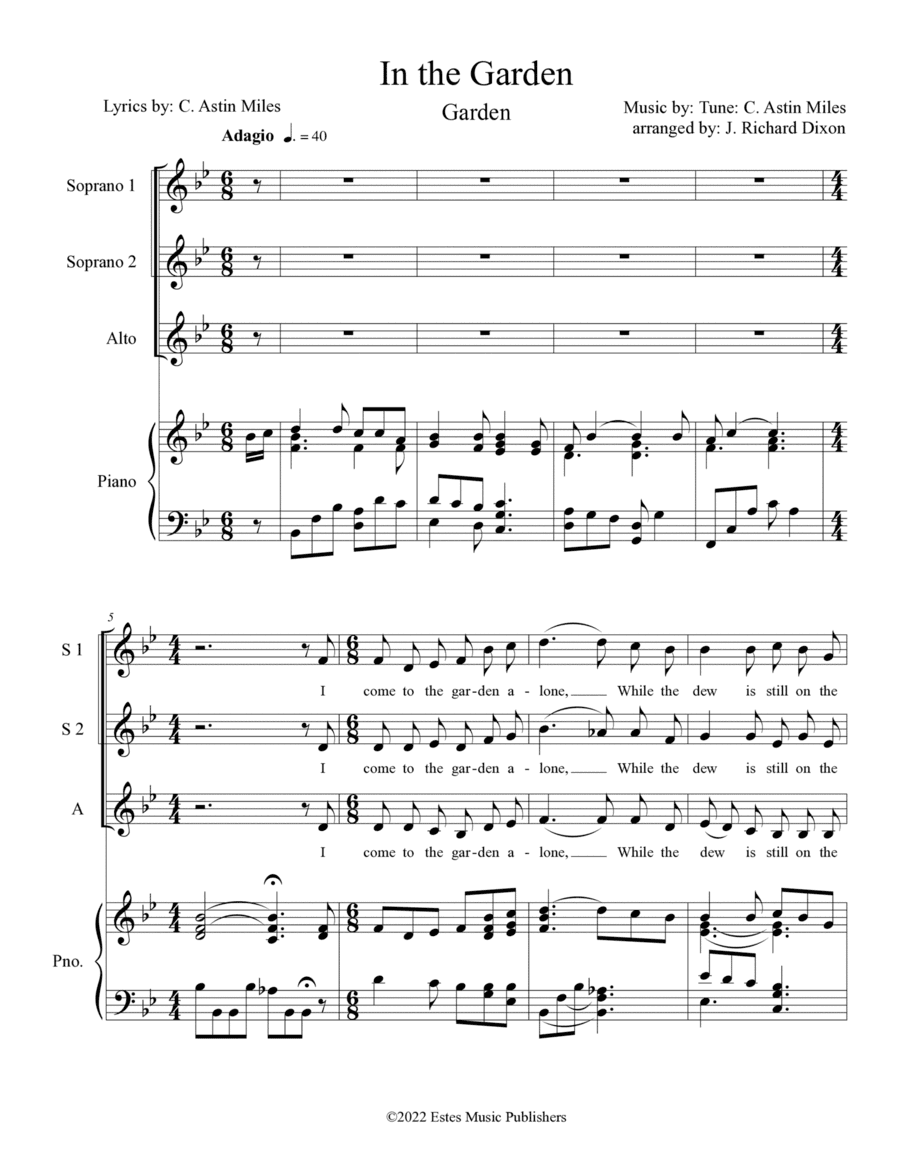 In The Garden (arr. J Richard Dixon)