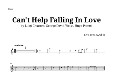 Can't Help Falling In Love (arr. Langanho)