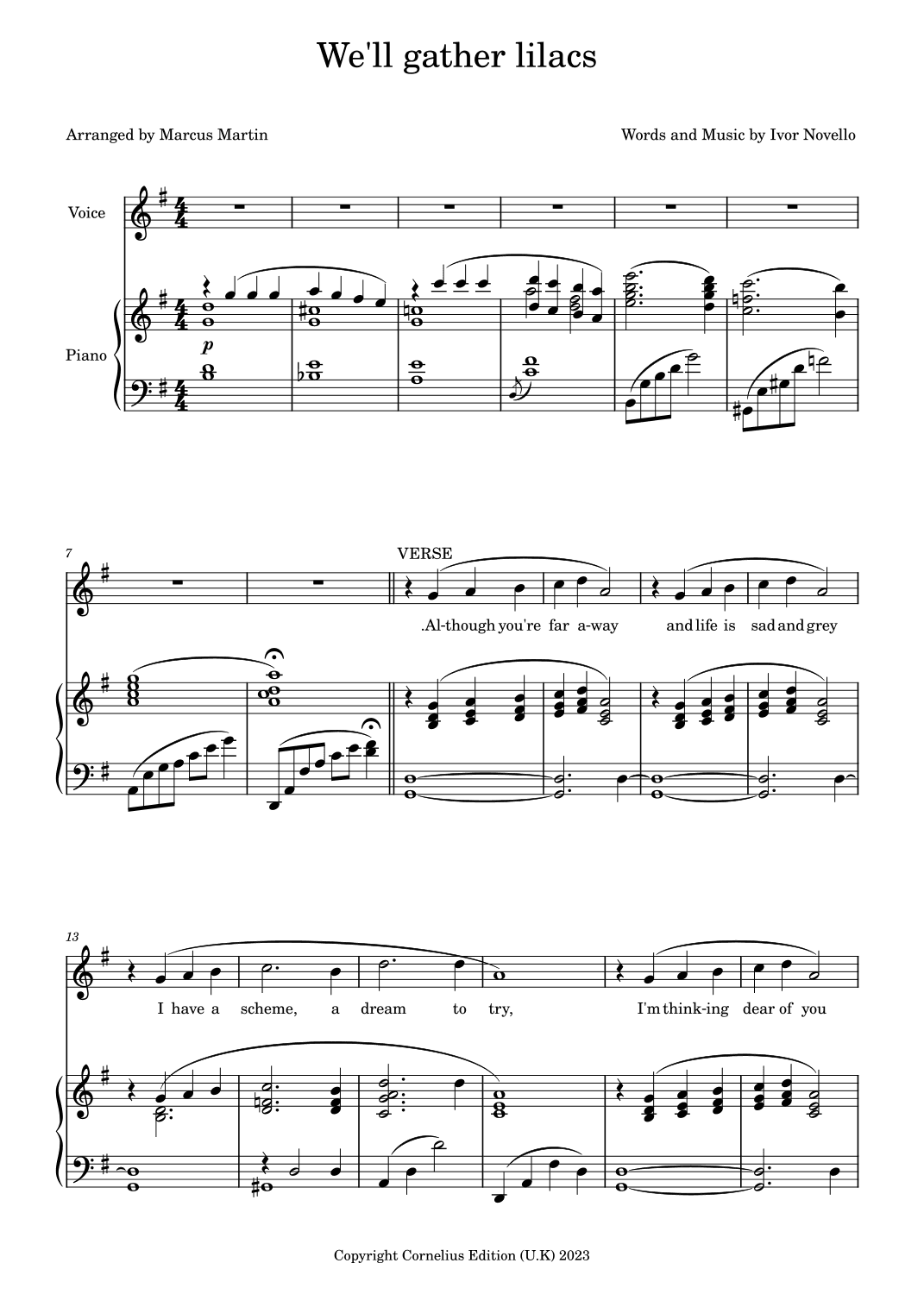 We'll gather lilacs (arr. Marcus Martin)