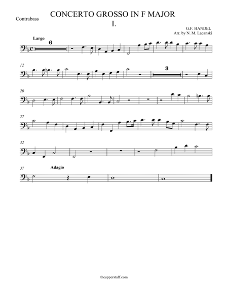 Concerto Grosso in F Major Movement I. (arr. Nick Lacanski)