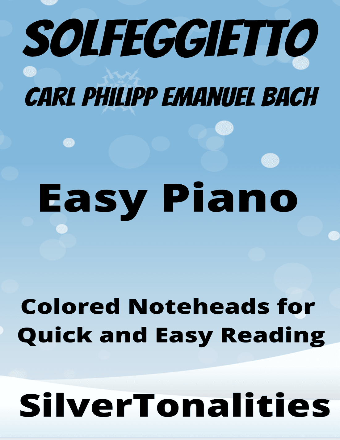 Solfeggietto Easy Piano Sheet Music with Colored Notation (arr. SilverTonalities)