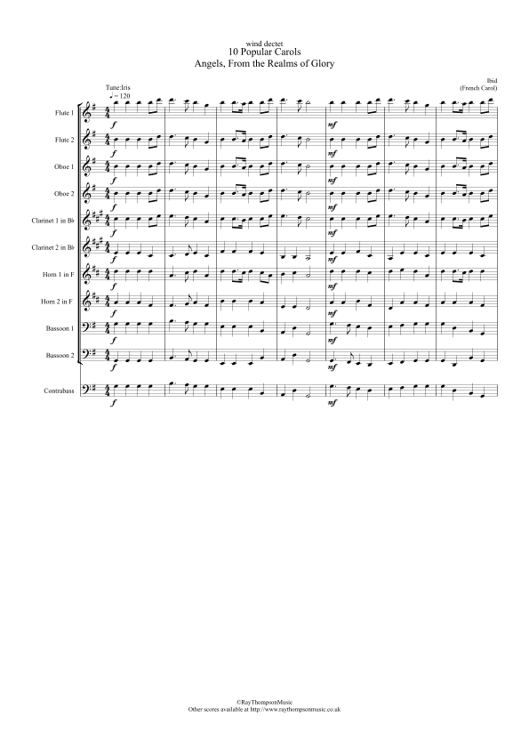 10 Popular Christmas Carols (With Some Descants) - wind dectet (arr. Ray Thompson)