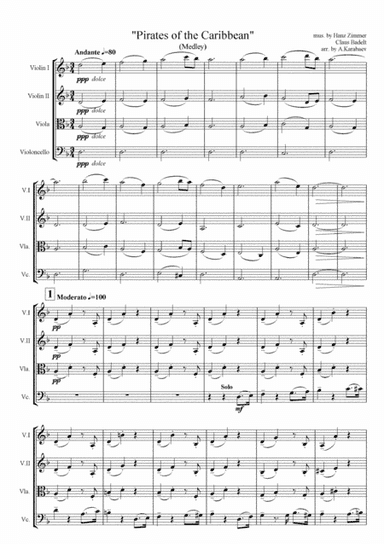 Pirates Of The Caribbean (arr. A.Karabaev)