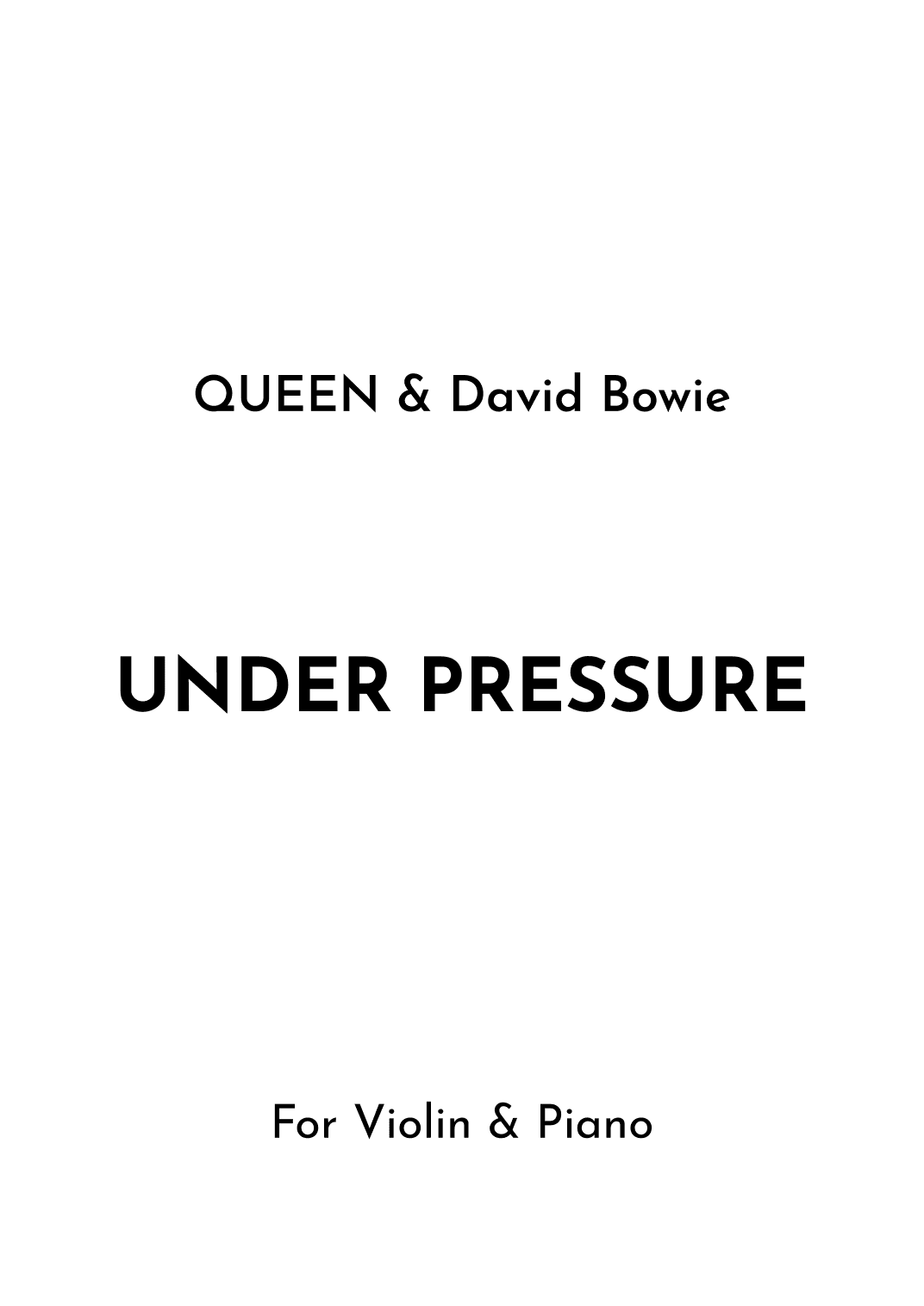 Under Pressure (arr. Jireh J.)
