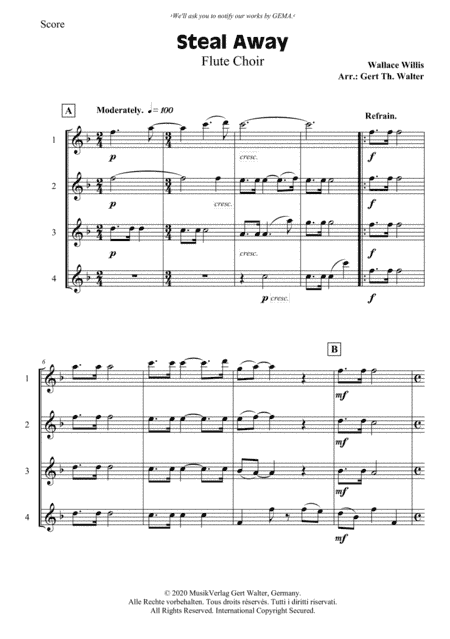 Steal Away (arr. Gert Th. Walter)