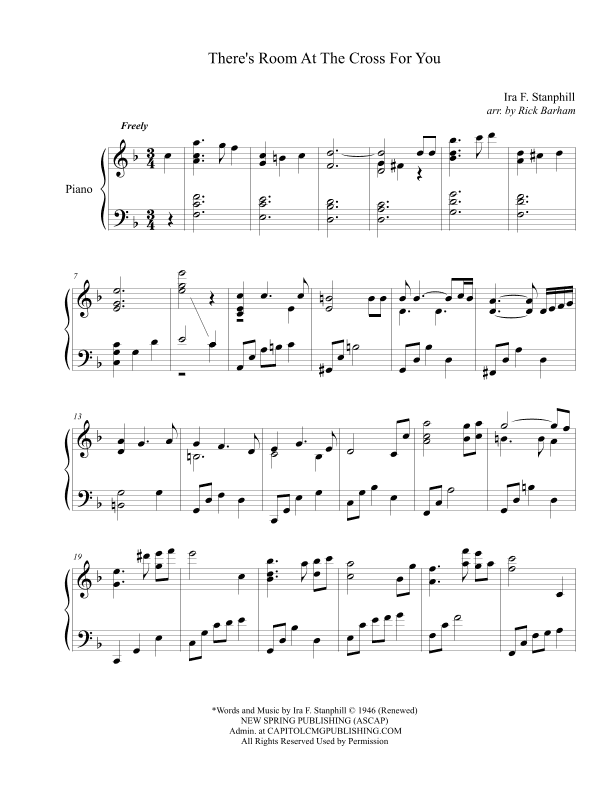 Room At The Cross For You (arr. Rick Barham)