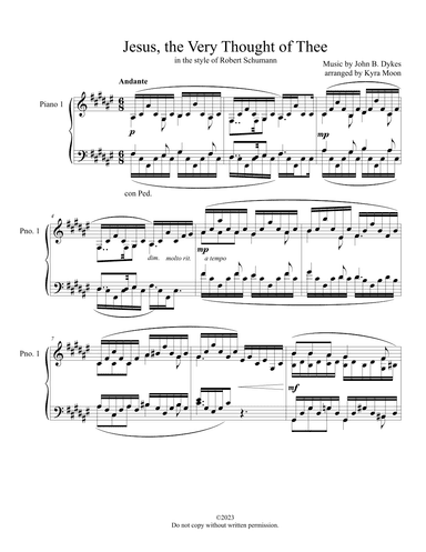 Jesus, the Very Thought of Thee (arr. Kyra Moon)