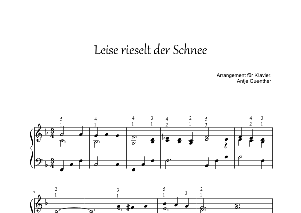 Leise rieselt der Schnee (arr. Antje Günther)