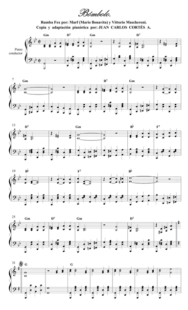Bómbolo - Fox por Mario Bonavita (Marf) y Vittorio Mascheroni (arr. Juan Carlos Cortés A.)