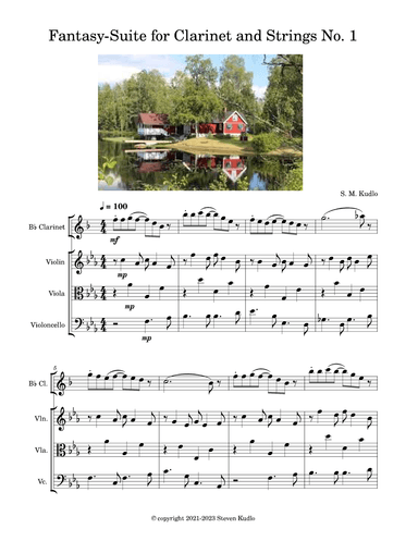 Fantasy-Suite for Clarinet and String Trio #1