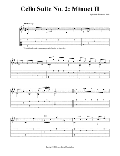 Cello Suite No. 2: Minuet II (arr. Mark Phillips)