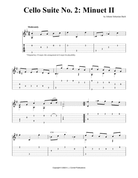 Cello Suite No. 2: Minuet II (arr. Mark Phillips)