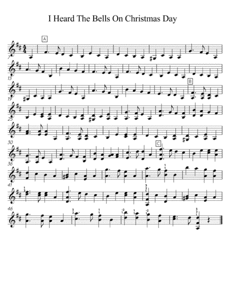 I Heard The Bells On Christmas Day - Solo Violin (arr. Hannah Strickland)