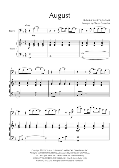 August (arr. Glauco Fernandes)
