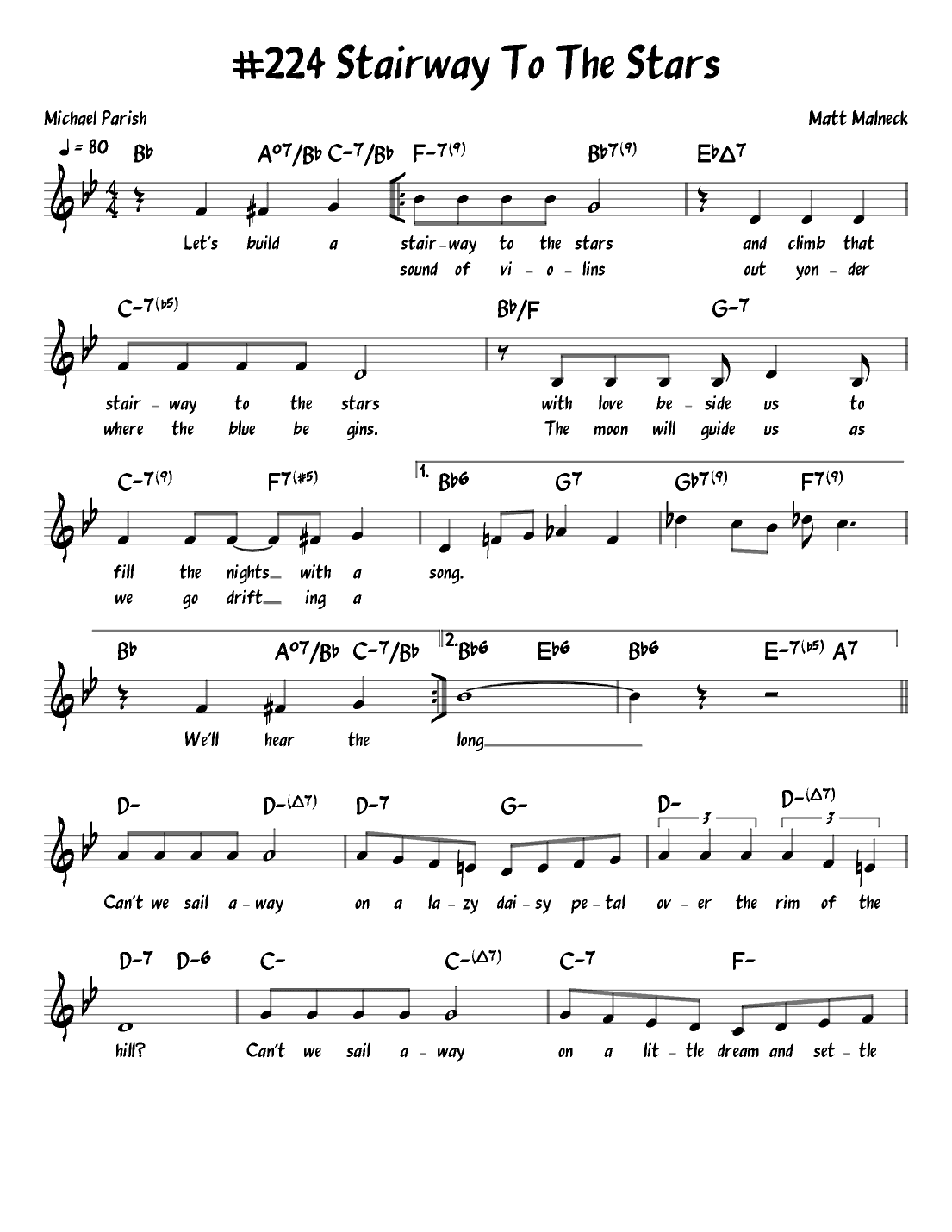 Stairway To The Stars (arr. John Fries)